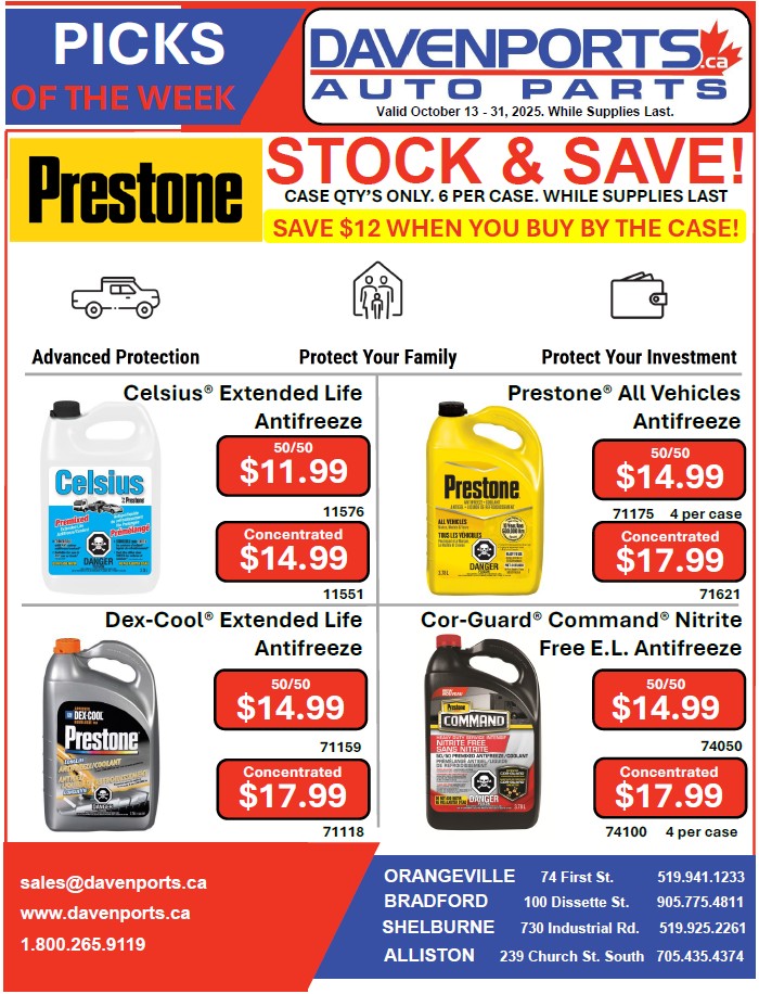 Davenports Picks of the Week – October 13 - 19, 2025