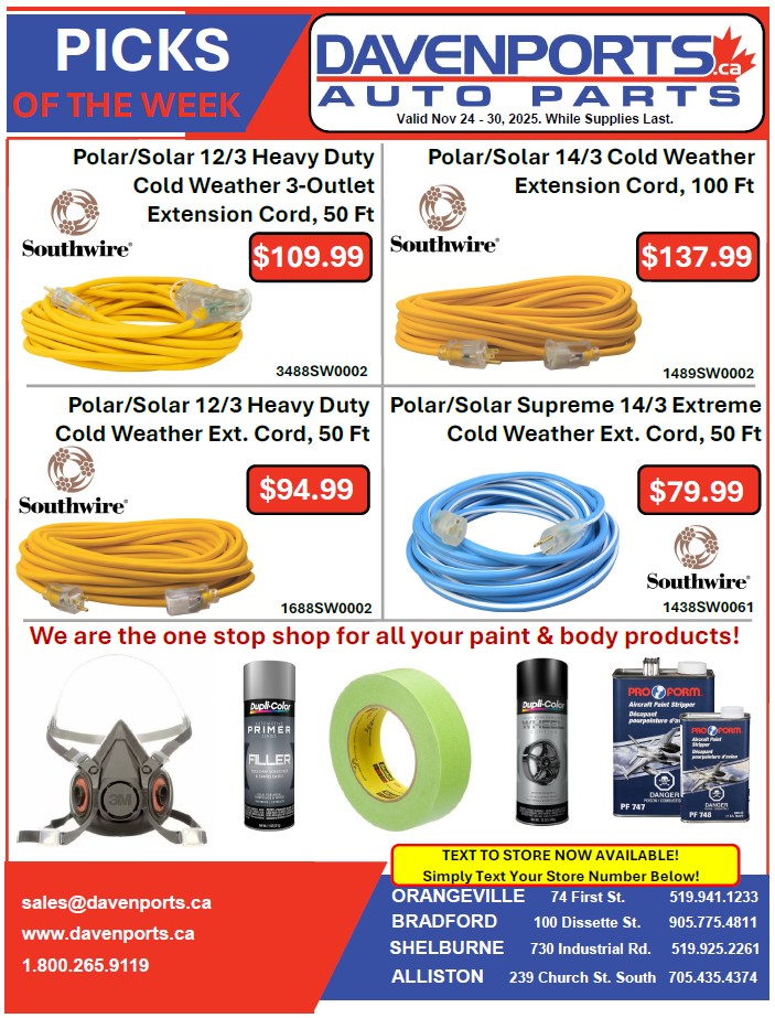 Davenports Picks of the Week – Nov 24 – 30, 2025