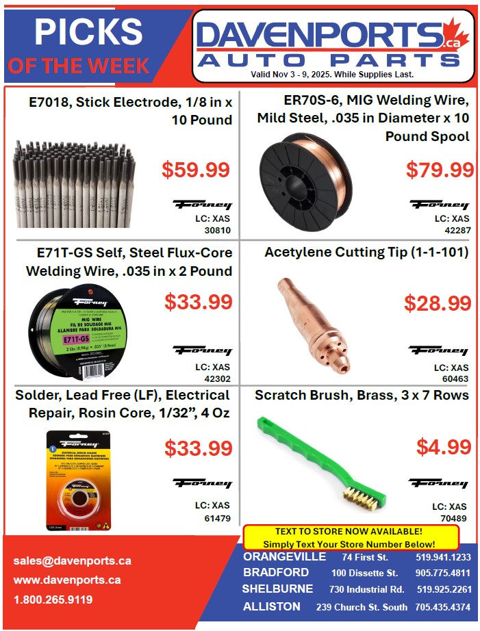 Davenports Picks of the Week - Nov 3 - 9, 2025