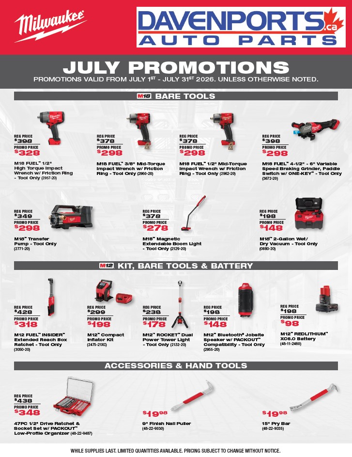 Milwaukee July Promotions