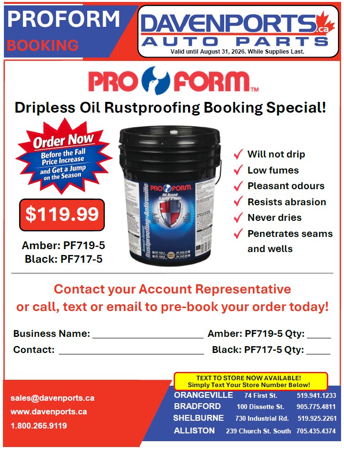Pro Form Rustproofing Booking Special!